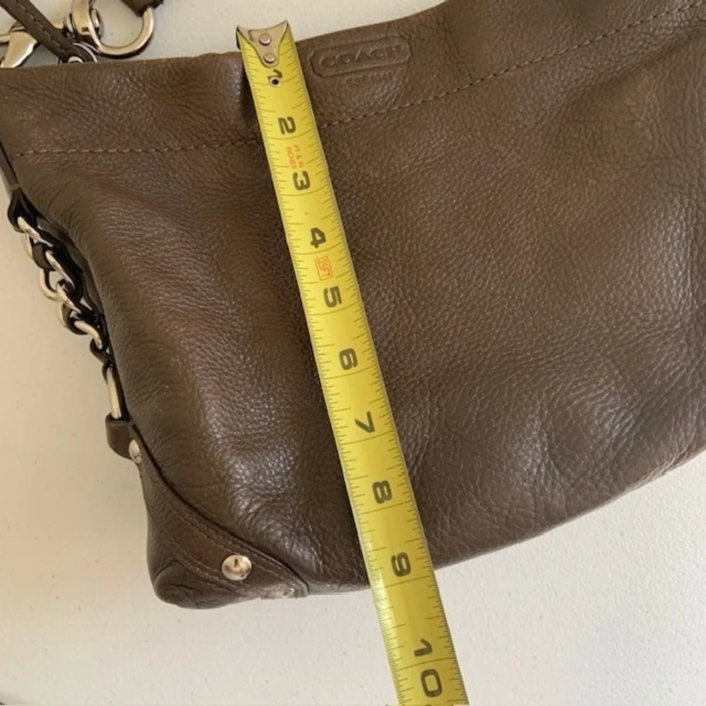 Coach Carly Y2K Espresso Brown Pebbled Leather Hobo Shoulder Bag Slouchy Purse